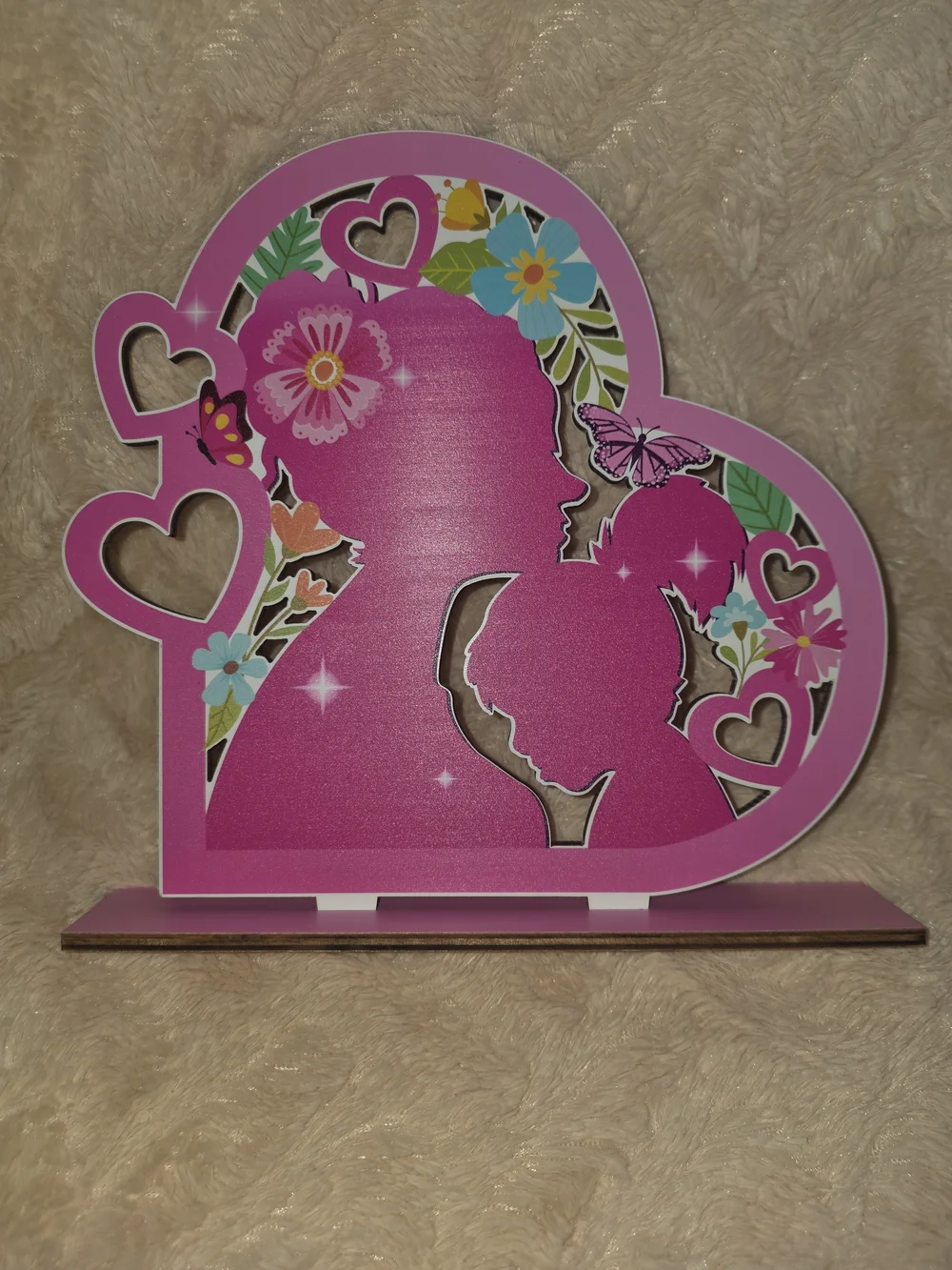Pink Mom Decorative Heart Tabletop Plaques - Best Mom Ever (6× avail.)